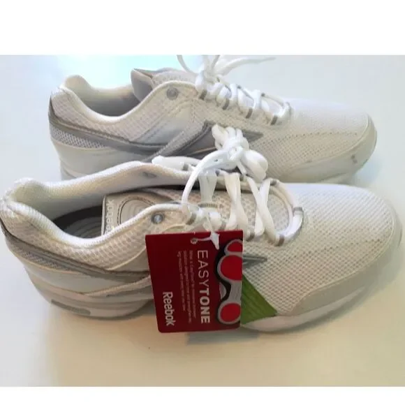 NWT Reebok White & Gray Easytone Athleisure Sneakers Size USA Size 6.5 - Picture 11 of 17
